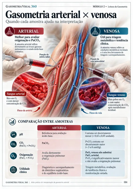 Gasometria arterial × venosa