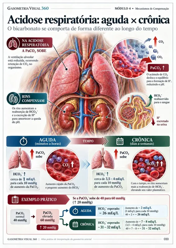 Acidose respiratória: aguda × crônica