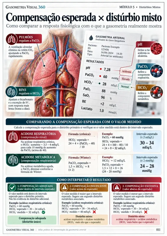 Compensação esperada × distúrbio misto