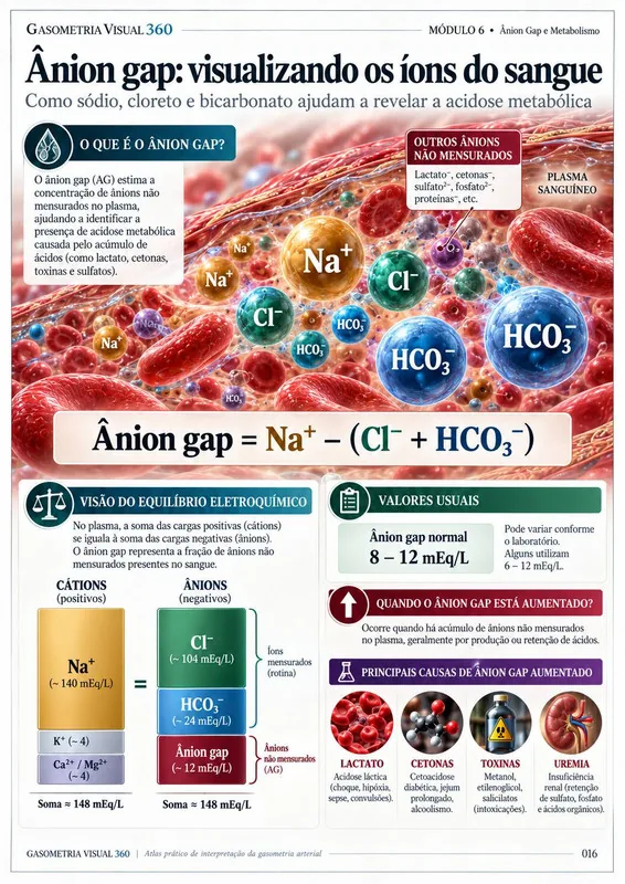 Ânion gap: visualizando os íons do sangue