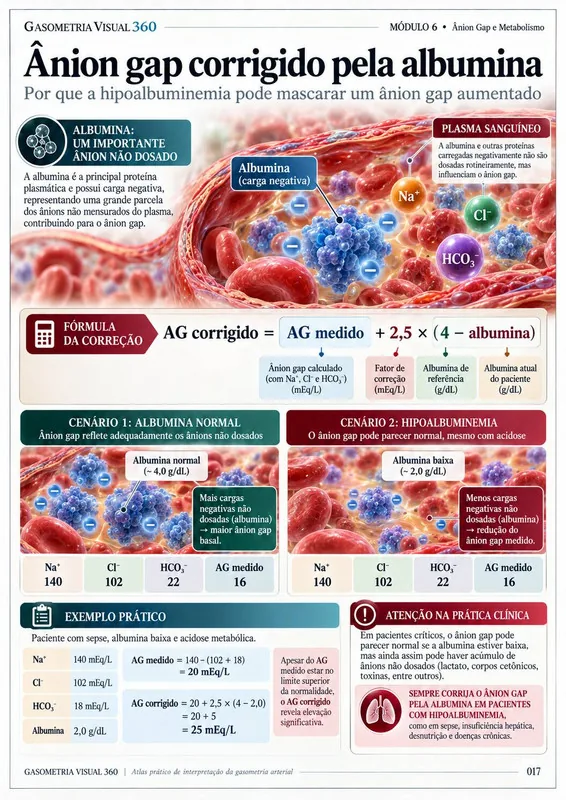 Ânion gap corrigido pela albumina