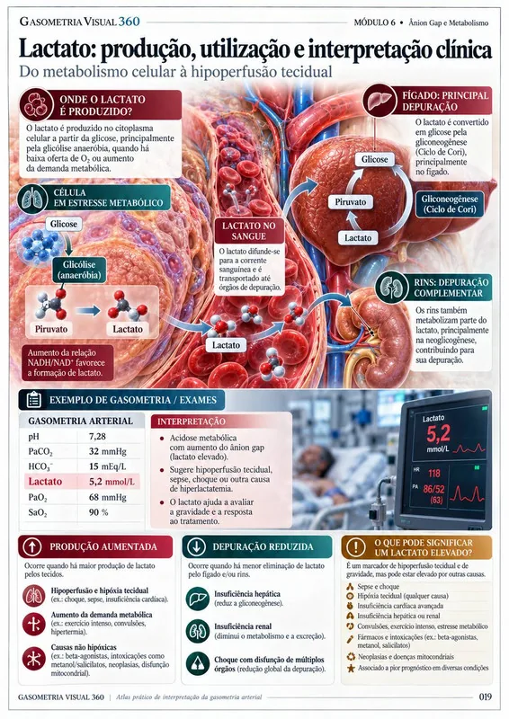Lactato: produção, utilização e interpretação clínica